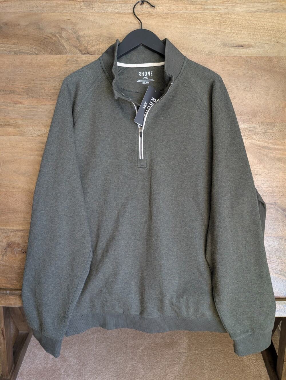 Rhone Sweatshirt Mens 2XL Dark Olive Heritage Midweight Long Sleeve 1/4 Zip NWT